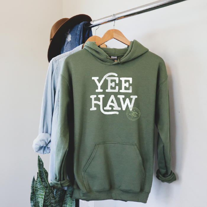Yee-Haw | Army Green | Hoodie