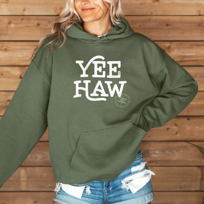 Yee-Haw | Army Green | Hoodie